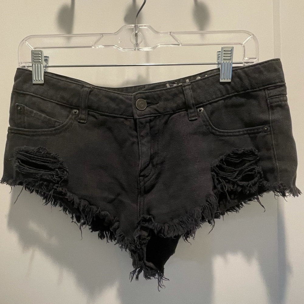 Volcom Distressed Micro Shorts